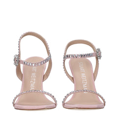 Stuart Weitzman Pink Leather Stiletto Heels Sandals