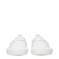 Valentino Garavani White Leather Slip-On Loafers