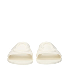 Moncler White Cotton Slippers Sandals