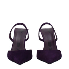 The Attico Purple Leather Stiletto Heels Sandals