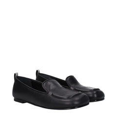Premiata Black Leather Slip-On Loafers