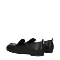 Premiata Black Leather Slip-On Loafers