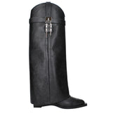 Bottes Givenchy en cuir noir