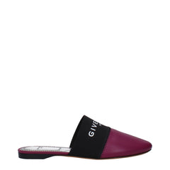 Givenchy Purple Leather Slippers Sandals