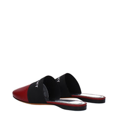 Givenchy Red Leather Slippers Sandals