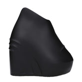 Givenchy Black Cotton Wedges Sandals