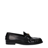 Versace Zwarte Leer Instapper Moccasins