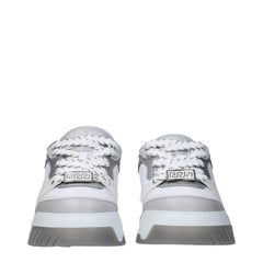 Versace White Leather Chunky Sneakers