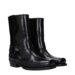 Valentino Garavani Black Leather Ankle Boots