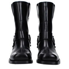 Valentino Garavani Black Leather Ankle Boots