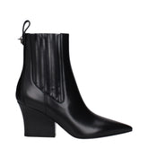 Valentino Garavani Black Leather Ankle Boots