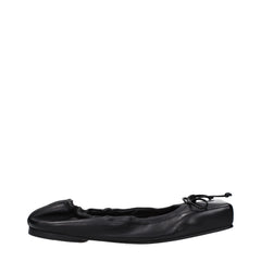 Jacquemus Black Leather Ballet Flats