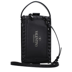 Valentino Garavani Black Leather Clutch Bags