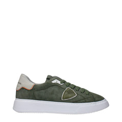 Philippe Model Green Leather Low Tops