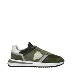 Philippe Model Green Leather Athletic Sneakers