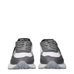 Philippe Model White Fabric Athletic Sneakers