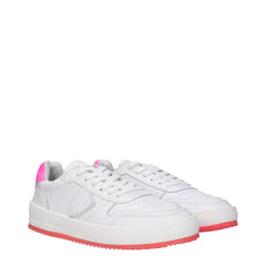 Philippe Model White Leather Sneakers