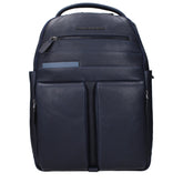 Piquadro Blue Leather Backpacks