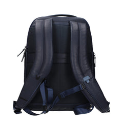 Piquadro Blue Leather Backpacks