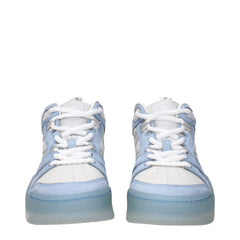 Moncler White Leather High Tops