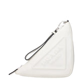 Prada White Leather Clutch Bags