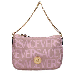 Versace Pink Fabric Handbags