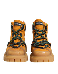 Bottines de randonnée orange à lacets Dolce & Gabbana