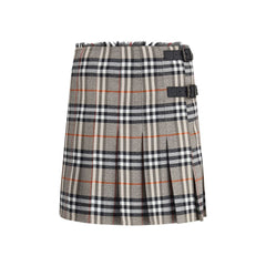 Minijupe en laine Burberry Check Archive