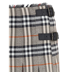 Minijupe en laine Burberry Check Archive