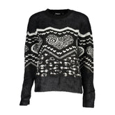 Pull Desigual noir en polyester