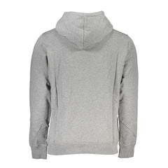 Pull Calvin Klein « Gris en coton pour homme avec capuche et poche centrale »