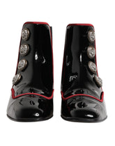 Dolce & Gabbana Black Jackie Buttoned Chelsea Boots Shoes
