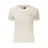 Tommy Hilfiger Weißes Baumwoll-T-Shirt für Damen