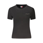 T-shirt Tommy Hilfiger noir en coton pour femme