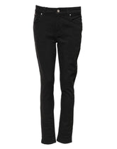Jean skinny en coton noir Dolce & Gabbana taille mi-haute