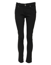 Jean skinny en coton noir Dolce & Gabbana taille mi-haute