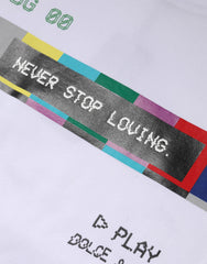 T-shirt à manches courtes imprimé en coton blanc Dolce & Gabbana