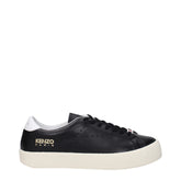 Kenzo Black Leather Low Tops