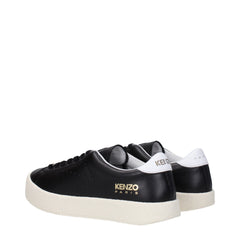 Kenzo Black Leather Low Tops