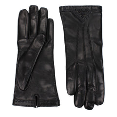 Prada Black Leather Gloves