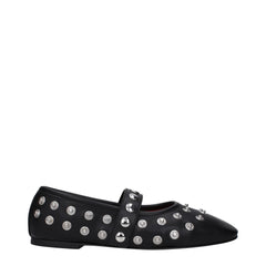 Stella McCartney Black Leather Ballet Flats