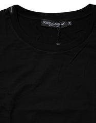 T-shirt Dolce & Gabbana noir à manches courtes et col rond