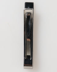 Pince à cravate Dolce & Gabbana en laiton argenté avec logo, accessoire pour homme