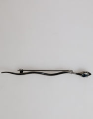 Broche homme Dolce & Gabbana en laiton noir et cristal Spilla Serpente