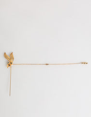 Broche Dolce & Gabbana en argent sterling 925 doré et cristal.