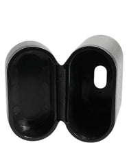 Étui à rabat Dolce & Gabbana en cuir noir avec logo imprimé pour AirPods homme