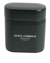 Étui à rabat Dolce & Gabbana en cuir noir avec logo imprimé pour AirPods homme