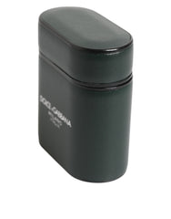 Étui à rabat Dolce & Gabbana en cuir noir avec logo imprimé pour AirPods homme