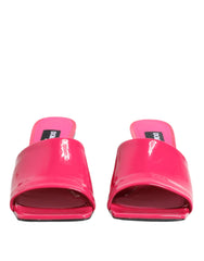 Dolce & Gabbana Rosa offene Zehenpartie Blockabsatz-Mules Sandalen Schuhe