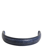 Sac Dolce & Gabbana en cuir Ayers bleu, grand modèle, avec anse et bandoulière.